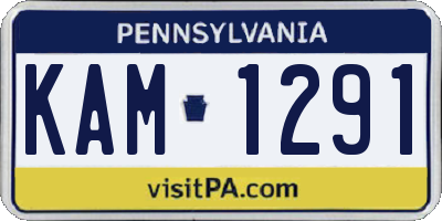 PA license plate KAM1291
