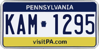 PA license plate KAM1295