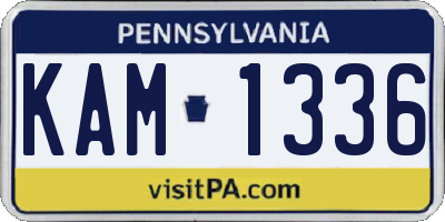 PA license plate KAM1336
