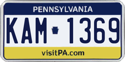 PA license plate KAM1369
