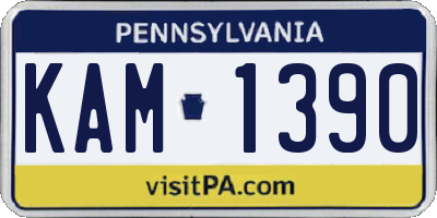 PA license plate KAM1390