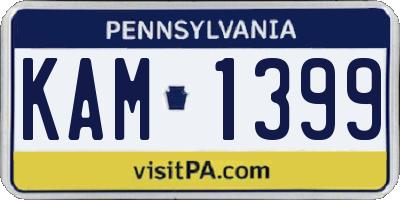 PA license plate KAM1399