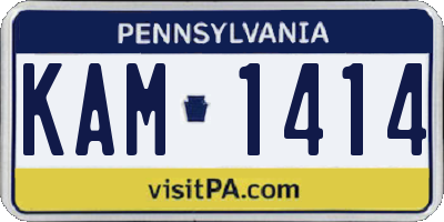PA license plate KAM1414