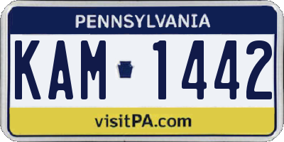 PA license plate KAM1442