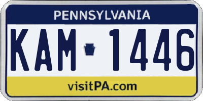 PA license plate KAM1446