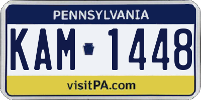 PA license plate KAM1448