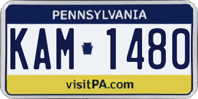 PA license plate KAM1480