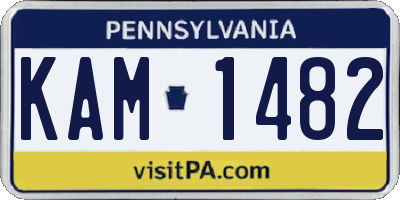 PA license plate KAM1482