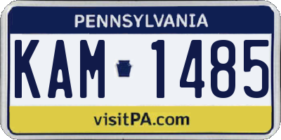 PA license plate KAM1485