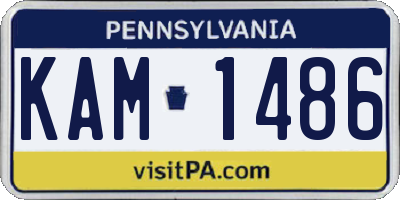 PA license plate KAM1486