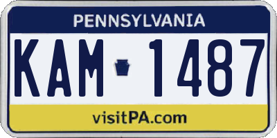 PA license plate KAM1487