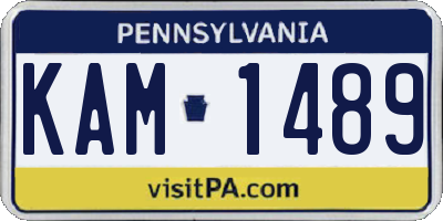 PA license plate KAM1489