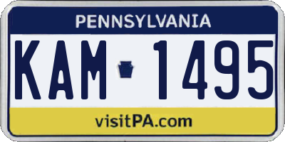 PA license plate KAM1495