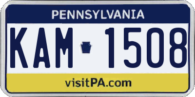 PA license plate KAM1508
