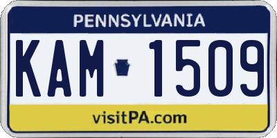 PA license plate KAM1509