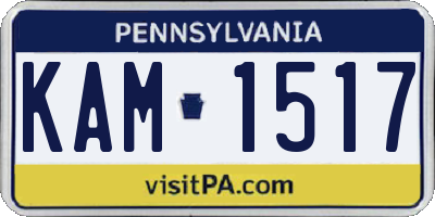 PA license plate KAM1517