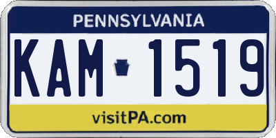 PA license plate KAM1519