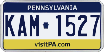 PA license plate KAM1527