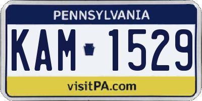 PA license plate KAM1529