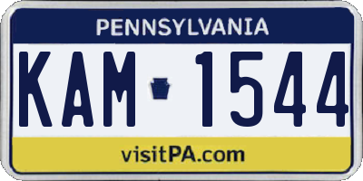 PA license plate KAM1544