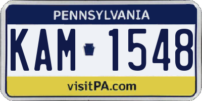 PA license plate KAM1548