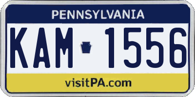 PA license plate KAM1556