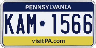 PA license plate KAM1566