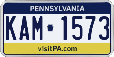 PA license plate KAM1573