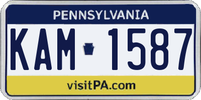 PA license plate KAM1587