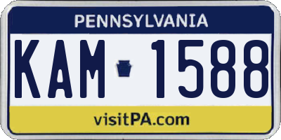PA license plate KAM1588