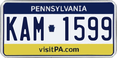 PA license plate KAM1599