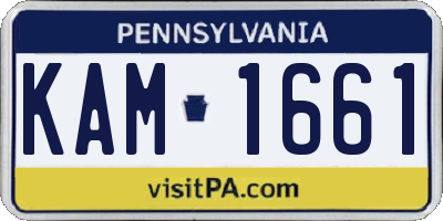PA license plate KAM1661