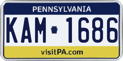 PA license plate KAM1686