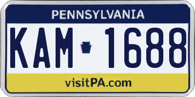 PA license plate KAM1688