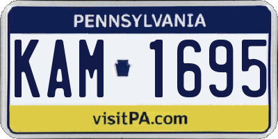 PA license plate KAM1695