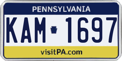 PA license plate KAM1697