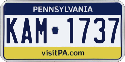 PA license plate KAM1737