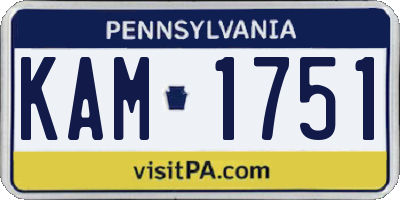 PA license plate KAM1751