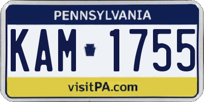 PA license plate KAM1755