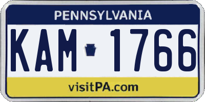 PA license plate KAM1766