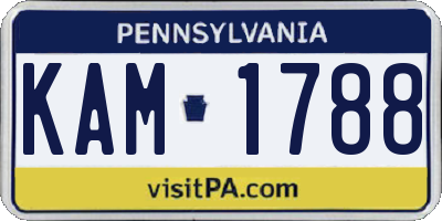 PA license plate KAM1788