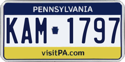 PA license plate KAM1797