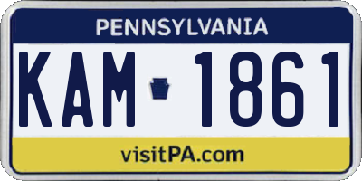 PA license plate KAM1861