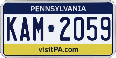 PA license plate KAM2059