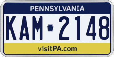 PA license plate KAM2148
