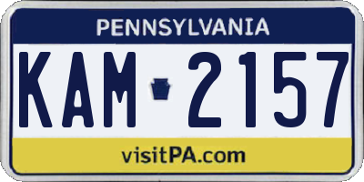 PA license plate KAM2157