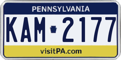 PA license plate KAM2177
