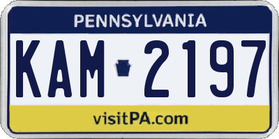 PA license plate KAM2197