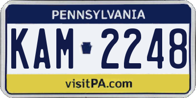 PA license plate KAM2248