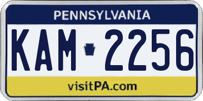 PA license plate KAM2256